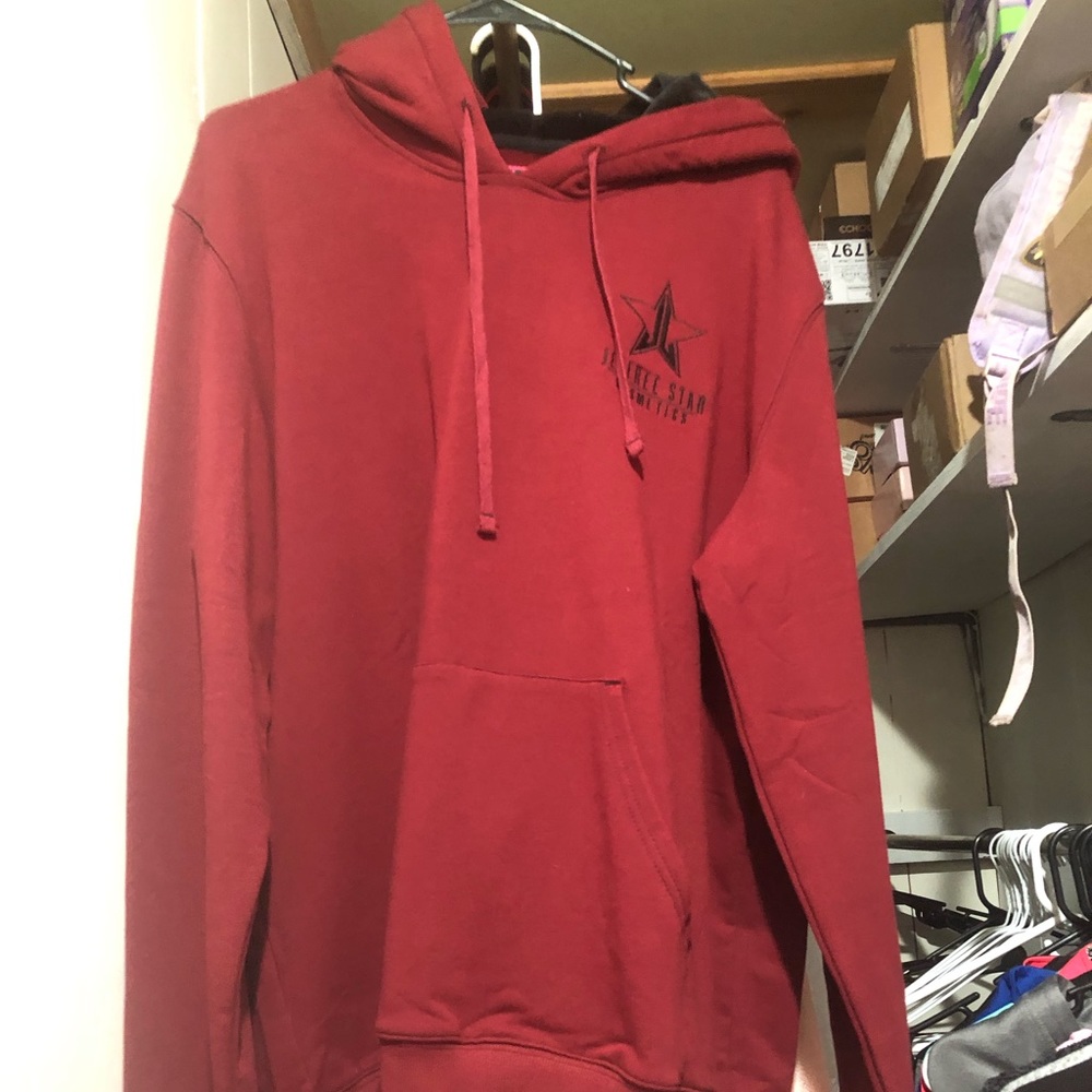Jeffree star burgundy hoodie